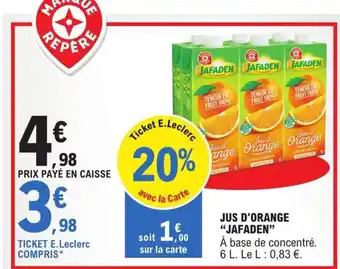 E.Leclerc Jafaden Jus D'Orange offre