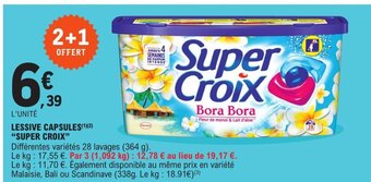E.Leclerc Super Croix Lessive Capsules offre