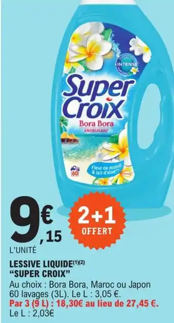 E.Leclerc Super Croix Lessive Liquide offre