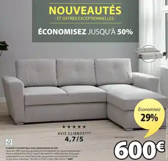 JYSK Canapé Convertible Avec Méridienne Vejlby offre