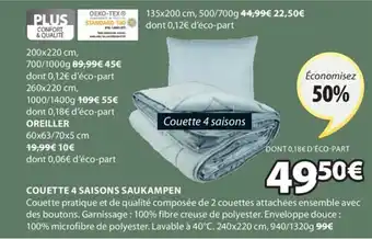 JYSK Couettee 4 Saisons Saukampen offre