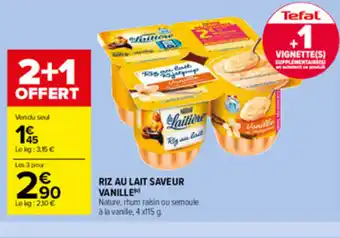 Carrefour Market Riz au lait Saveur Vanille offre
