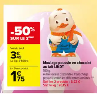 Moulage poussin en chocolat au lait Lindt