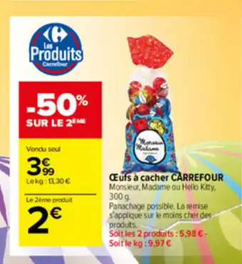 Carrefour Market Œufs à cacher Carrefour offre