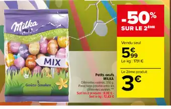 Carrefour Market Petits œufs Milka offre