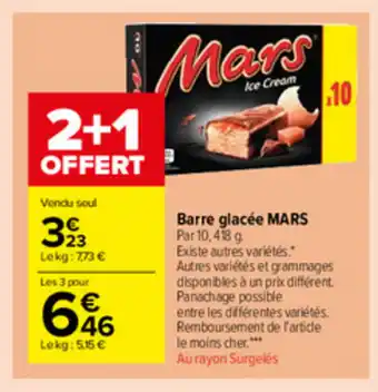 Carrefour Market Barre glacée Mars offre