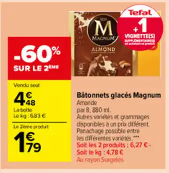 Carrefour Market Bâtonnets glacés Magnum offre