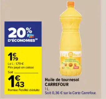 Carrefour Market Huile de tournesol Carrefour offre