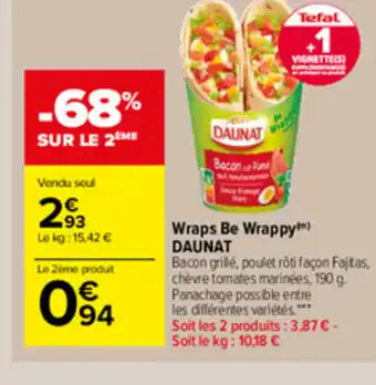 Carrefour Market Wraps Be Wrappy Daunat offre
