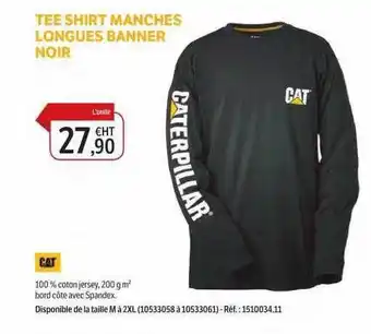 DomPro Tee shirt manches longues banner noir cat offre