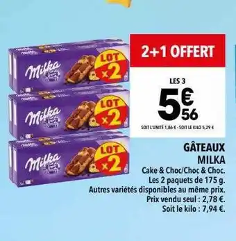 Supeco Gâteaux milka offre