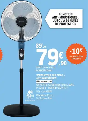 E.Leclerc Ventilateur Sur Pieds Anti-Moustiques offre