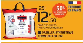E.Leclerc Oreiller Synthétique Ferme 60x60cm offre