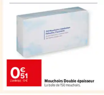 Carrefour Market Mouchoirs Double épaisseur offre
