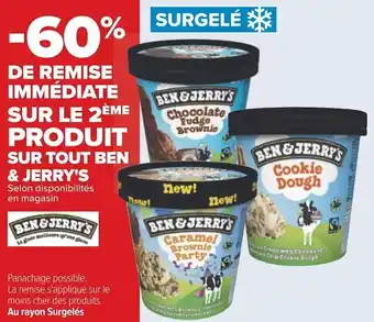 Carrefour Ben & jerry's bon plan sur tout ben & jerry's offre
