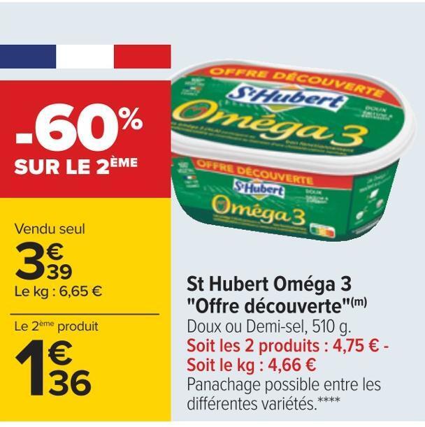 Promo St hubert st hubert oméga 3 "offre découverte chez Carrefour
