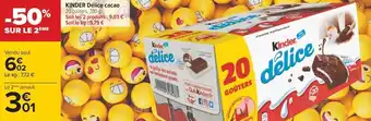 Carrefour Kinder kinder délice cacao offre