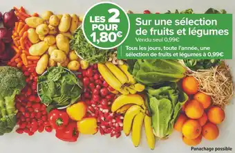Carrefour Une sélection de fruits et légumes offre