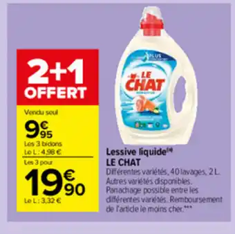 Carrefour Market Lessive liquide Le Chat offre