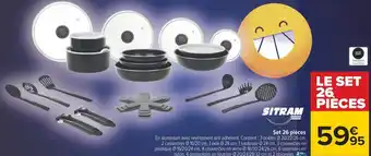 Carrefour Sitram set 26 pièces offre