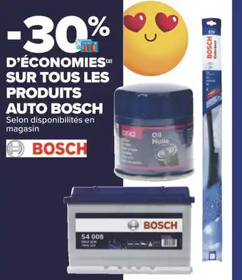 Carrefour Bosch bon plan sur tous les produits auto de la marque bosch offre