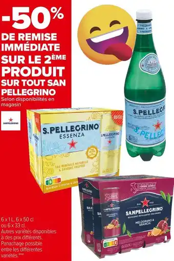 Carrefour Market San pellegrino bon plan sur tout san pellegrino offre
