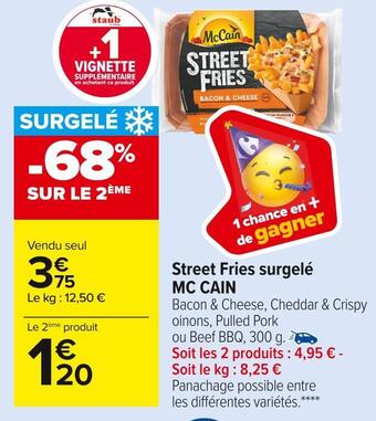Carrefour Market Mc cain street fries surgelé offre