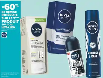 Carrefour Market Nivea men bon plan sur tout nivea men offre