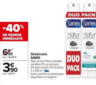 Carrefour Market Sanex déodorants offre