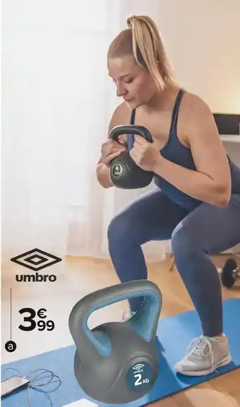 Carrefour Market Umbro kettlebell 2 kg offre