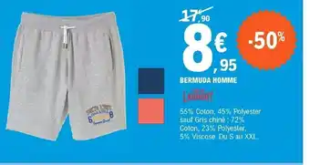 E.Leclerc BERMUDA HOMME offre