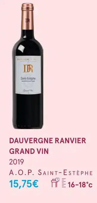 Monoprix Dauvergne ranvier grand vin 2019 offre