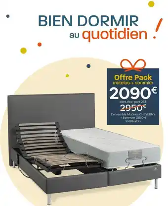 France Literie Matelas cheverny + sommier orion offre