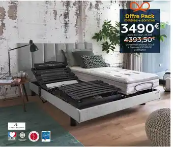 France Literie André renault matelas zola + sommier escapade offre