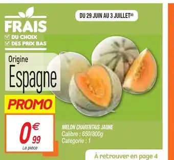 Netto MELON CHARENTAIS JAUNE offre