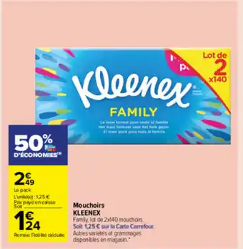 Carrefour Market Mouchoirs Kleenex offre