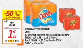 Netto BOISSON AUX FRUITS TROPICAL DASIS offre