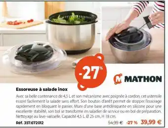 Mathon Essoreuse à salade inox offre