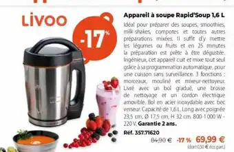 Livoo appareil Ă soupe rapid'soup