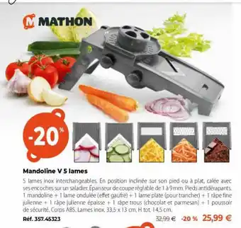 Mathon Mandoline v5 lames offre