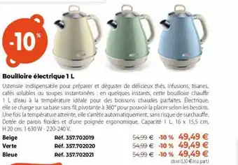 Mathon Bouilloire électrique offre