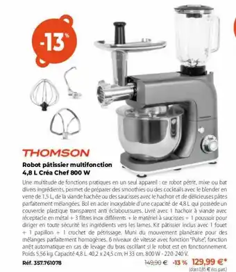 Mathon Thomson robot pâtissier multifonction créa chef offre