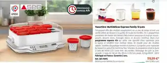 Mathon Yaourtière multidélices express family 12 pots seb offre