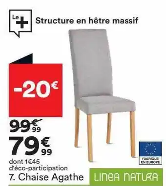 BUT Chaise agathe linea natura offre