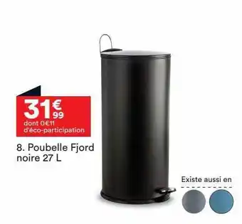 Poubelle fjord noire 27 l