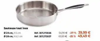 Mathon Sauteuse tout inox offre