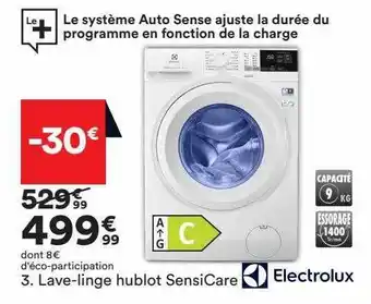 BUT Lave-linge hublot sensicare electrolux offre