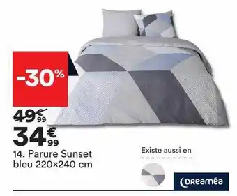 BUT Parure sunset bleu 220 x 240 cm dreaméa offre