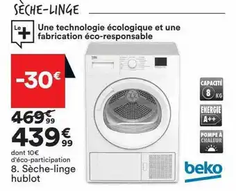 Sèche-linge hublot beko