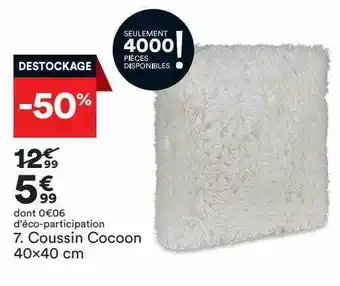 Coussin cocoon 40 x 40 cm